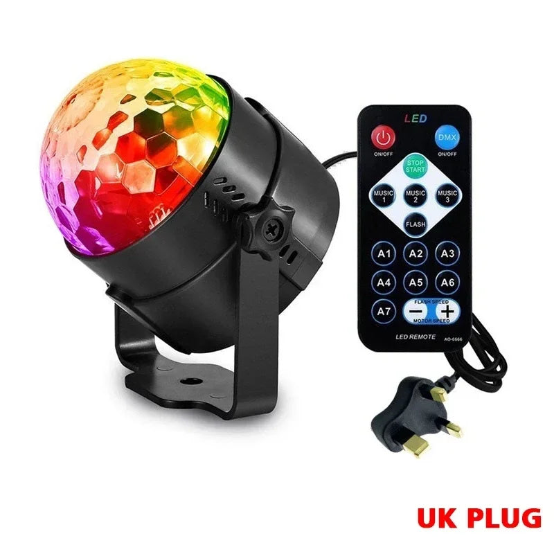 Mini disco ball light multicolore effet miroir moderne télécommande festif autoinstallation domestique