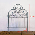 clôture jardin rustique fer blanc facile assembler bordure fleurs décorative villa jardin