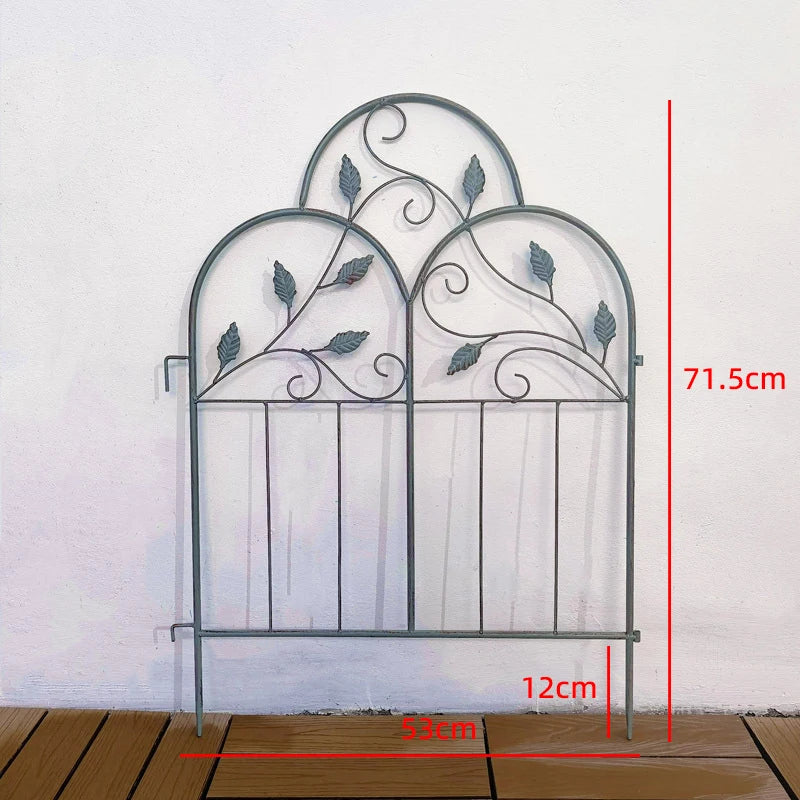 clôture jardin rustique fer blanc facile assembler bordure fleurs décorative villa jardin
