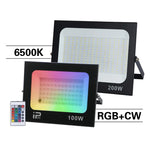 projecteur led moderne 6500k rgb étanche garage extérieur 220v 10w 200w