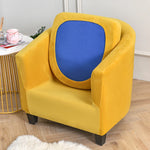 housse fauteuil velours doux moderne jaune protection extérieure intérieure lavable machine adaptable salon