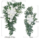 arche décoration mariage rose blanche vert eucalyptus romantique intérieurextérieur 90x55cm 75x30cm