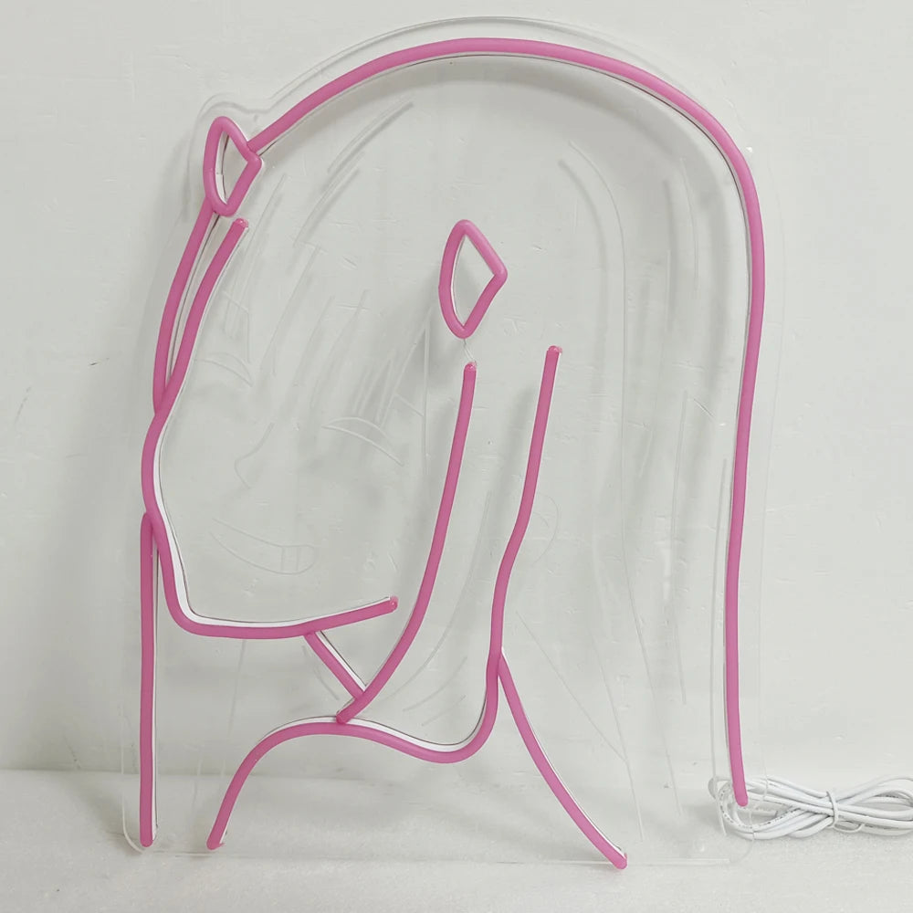 Détail du design kawaii de l'enseigne néon LED