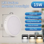 Spot LED moderne blanc noir 15w 25w vis fixation flux lumineux led