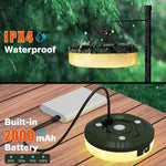 guirlande lumineuse extérieure imperméable 10m 5m rgb rechargeable noel camping