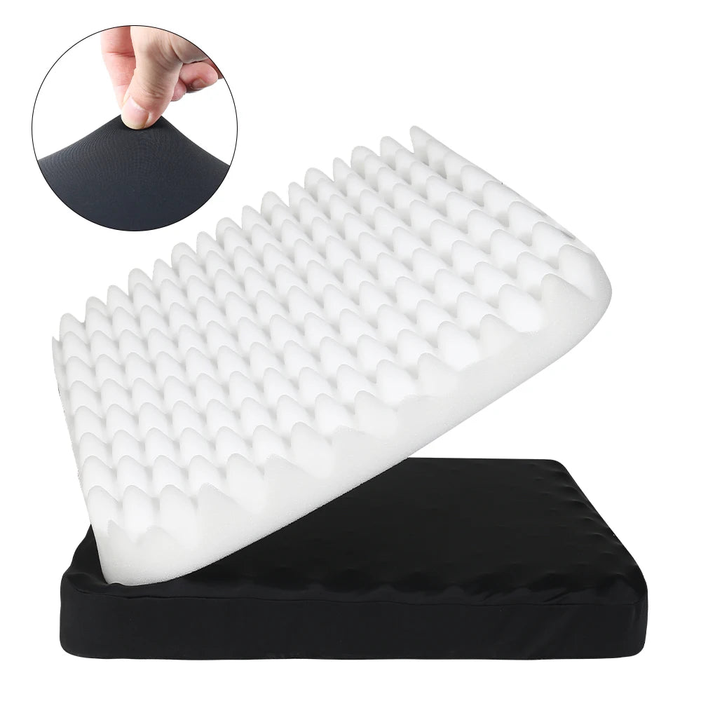 coussin soutien rafraîchissant blanc noir texture grille contemporain amovible lavable