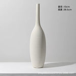 vases céramique blancs rayures horizontales modernes fleurs artificielles