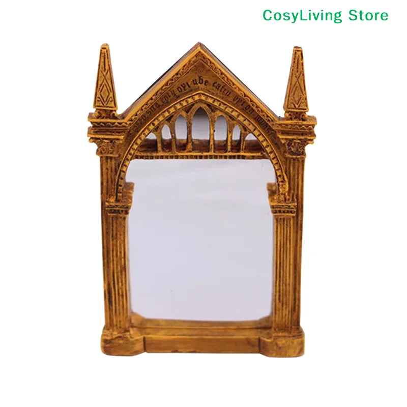 miroir pied gothique ornements floraux doré décoration intérieure chambre thème sorcière objet magique
