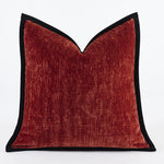 housse coussin polyester carré moderne bleu marine marron beige clair rouge contemporain