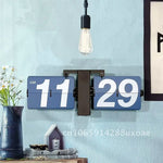 horloge murale quartz flip numérique horloge bleue moderne horloge blanche rétro horloge grise numérique
