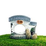 miniatures traditionnelles résine bâtiments toitures tuiles détails architecturaux gris noir vert