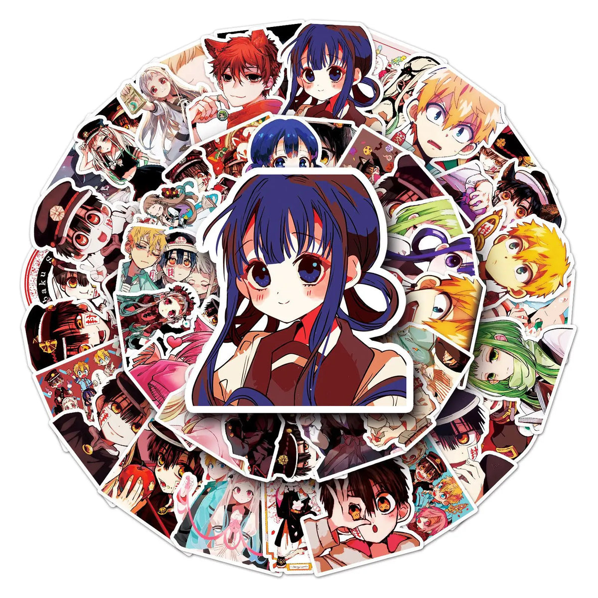 sticker adhésif personnages animés exprimés diverses couleurs dessin animé pack 50PCS carnet téléphone scrapbooking
