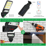 lampe solaire moderne noire led ip65 rechargeable télécommande inclusextérieur jardin porte garage