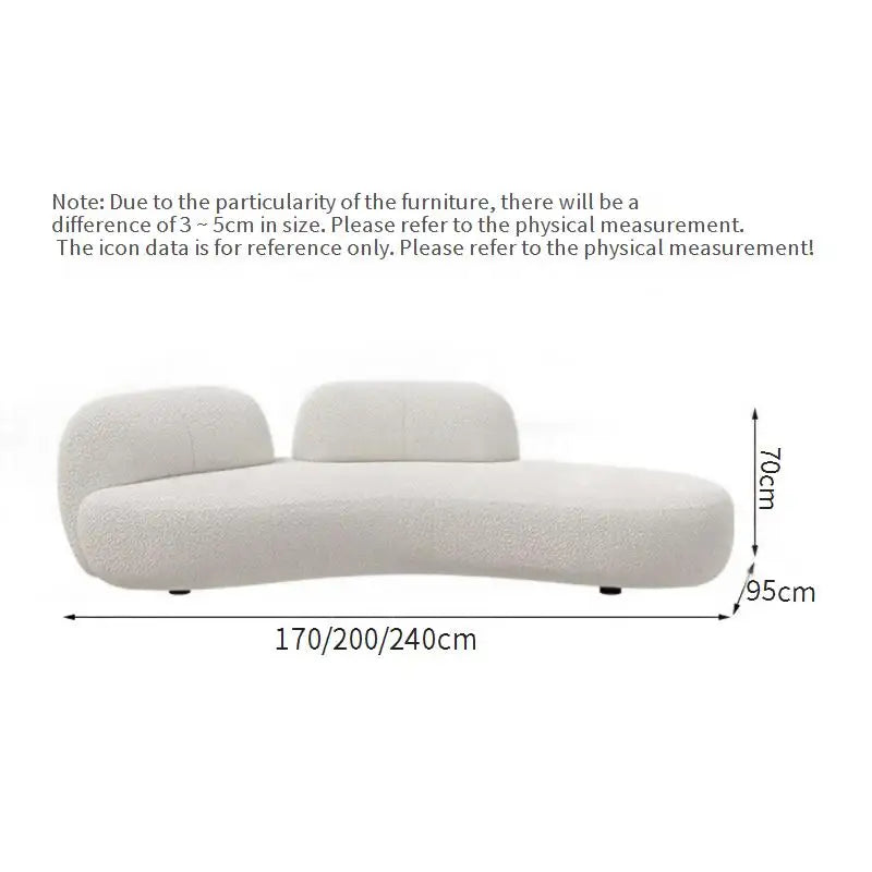 canapé lit blanc bouclé moderne table basse coussins décoratifs