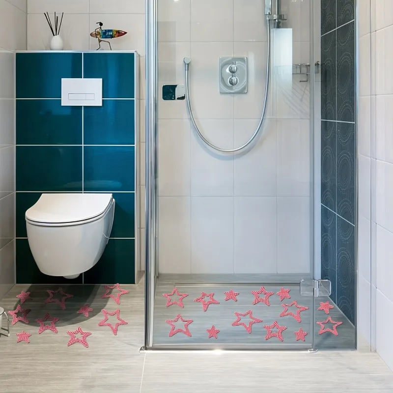 autocollants étoiles bleu clair moderne adhésifs salle bain toilettes décoration amovibles