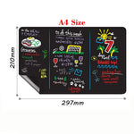 tableau noir magnétique aimants effaçable sec humide stickers réfrigérateur modernes cartes memo crayons chiffon