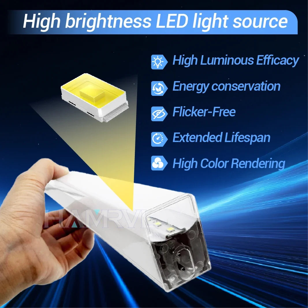 tube led blanc hexagonal moderne adhésif flux lumineux 2000 82000 121v 240v