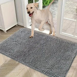 tapis absorbant bouclé gris moderne antidérapant intérieur chat chiens entrée salon