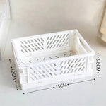 panier pliable moderne beige rose bleu grille ventilation clips latéraux