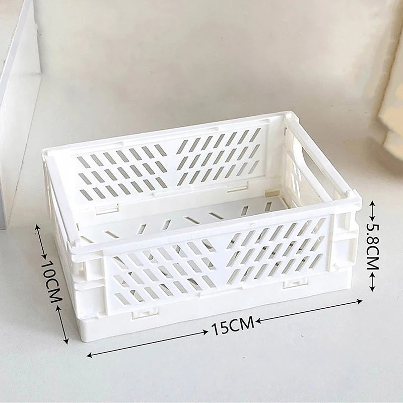 panier pliable moderne beige rose bleu grille ventilation clips latéraux