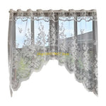 rideau blanc floral transparent dentelle chambre salon facile decoration champêtre