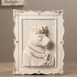 cadres decoratifs relief 3d animaux blanc classique baroque accessoires living room decoration