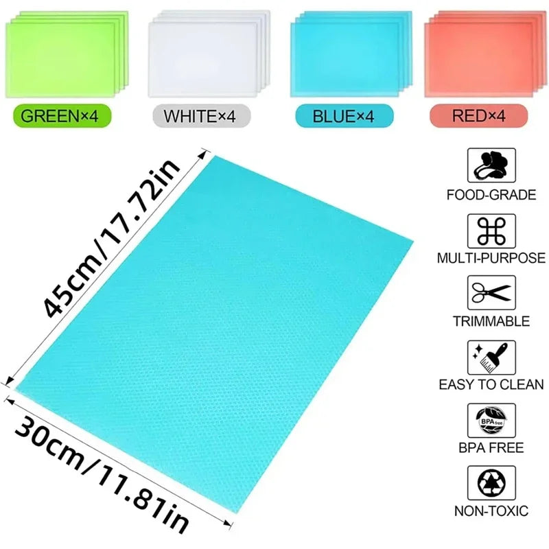 tapis rangement placard tiroir vert blanc bleu rouge texture micro perforée moderne adhésif 45cm