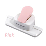 perforateur bords blanc bleu clair rose clair papeterie scrapbooking cartes decoration étudiante minimaliste
