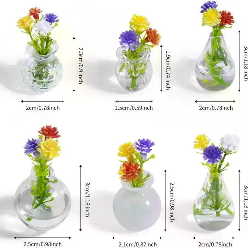 vases magnétiques réfrigérateur transparents bleus verts gris or violets minimalistes modernes