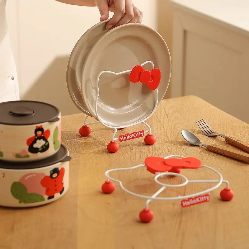 support assiettes hello kitty mickey mouse blanc rouge jaune moderne ludique assiettes couvercles bols