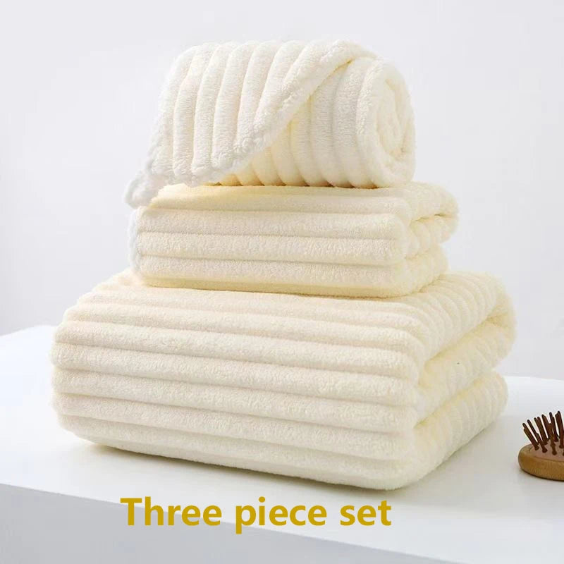 serviettes bain rayées douces absorbantes rapide séchage moderne blanc rose gris bleu pâques clips