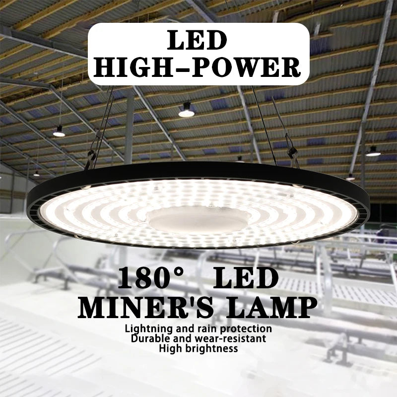 éclairage industriel led haute luminosité 280mm noir moderne étanche 200w