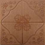 panneau décoratif mural blanc floral relief classique adhésif 70cm 70cm