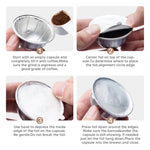 filtres rechargeables aluminium coniques nespresso vertuo plus 100pcs argentés modernes