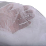 rideau lit transparent bohème tissu plissé franges romantique polyester blanc camping chambre