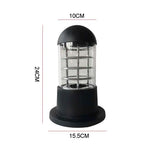 lampe table moderne transparente noir sans ampoule industrielle e27 led aluminium ip65