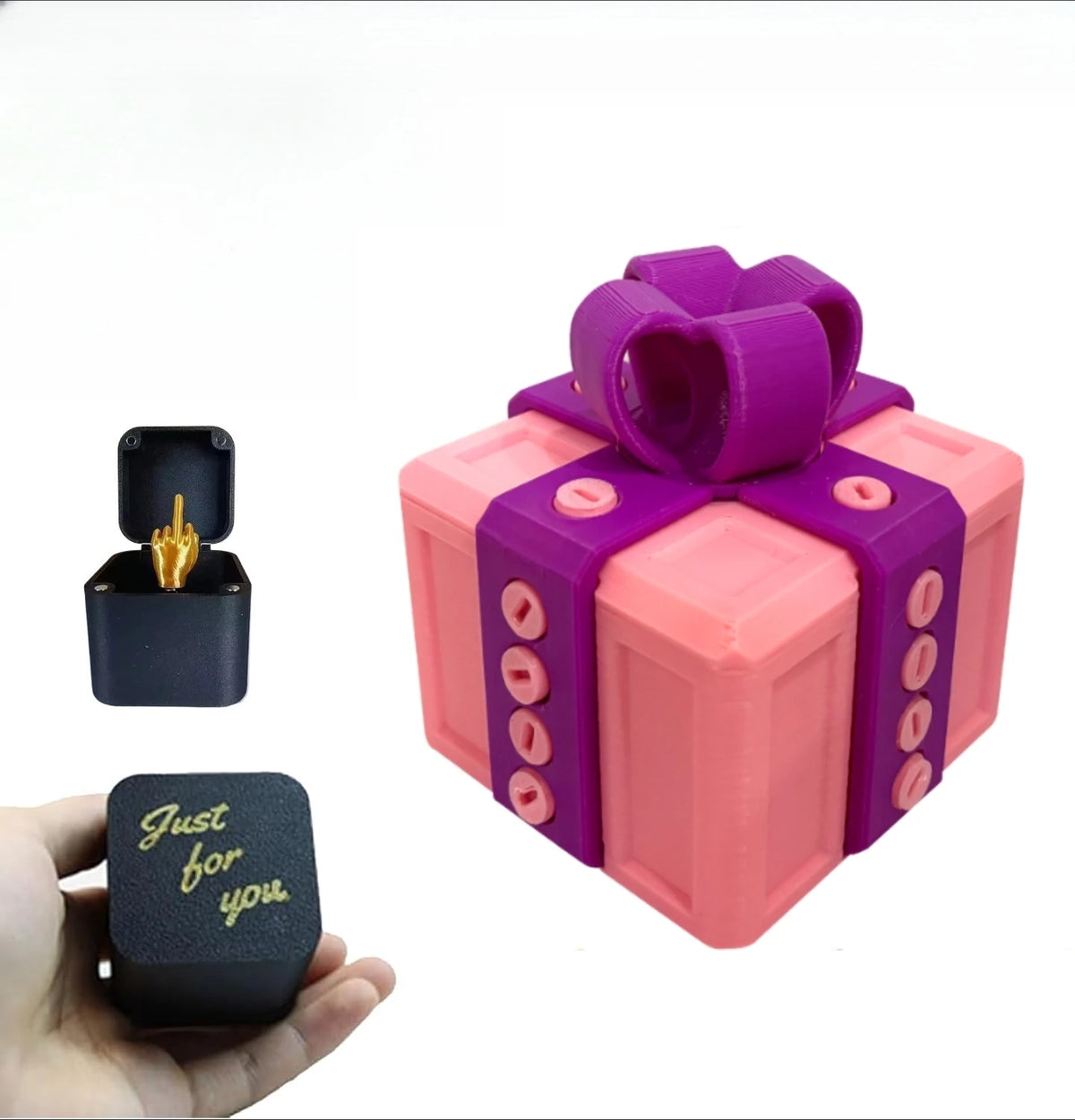 boîte cadeau noire or vis tournevis anniversaire noël saint valentin mariage halloween pâques salopes