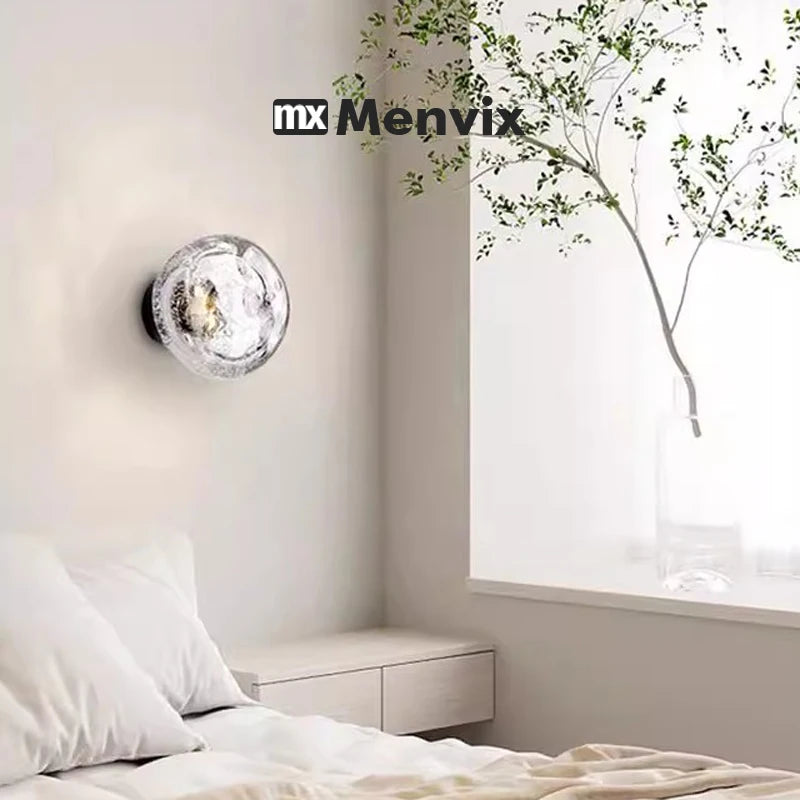 applique murale contemporaine minimaliste adhésive led noir blanche bleue dorée