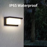 éclairage extérieur led applique murale moderne radar ip65 noir hydrofuge 18w 30w