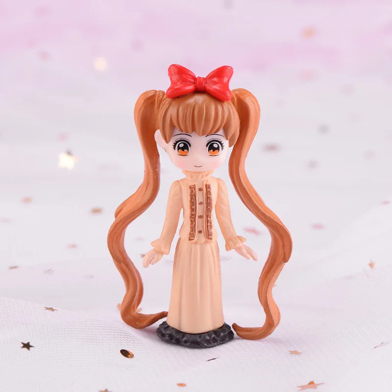 figurines anime personnages détaillées robes coiffures stylisées couleurs vives opaques mignonnes