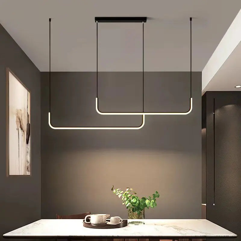 suspension lumineuse moderne ampoules led blanc noir doré câbles suspendus flux luminescent élevé interrupteur