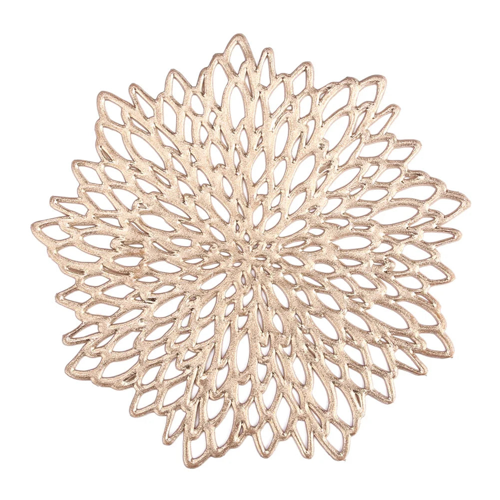 placemats or argent floral ajouré moderne élégants cuisine décoration table événements