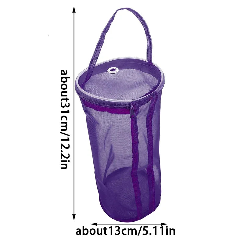 sac maille pratique moderne rose violet bleu boules laine poignée organise laines outils tricot