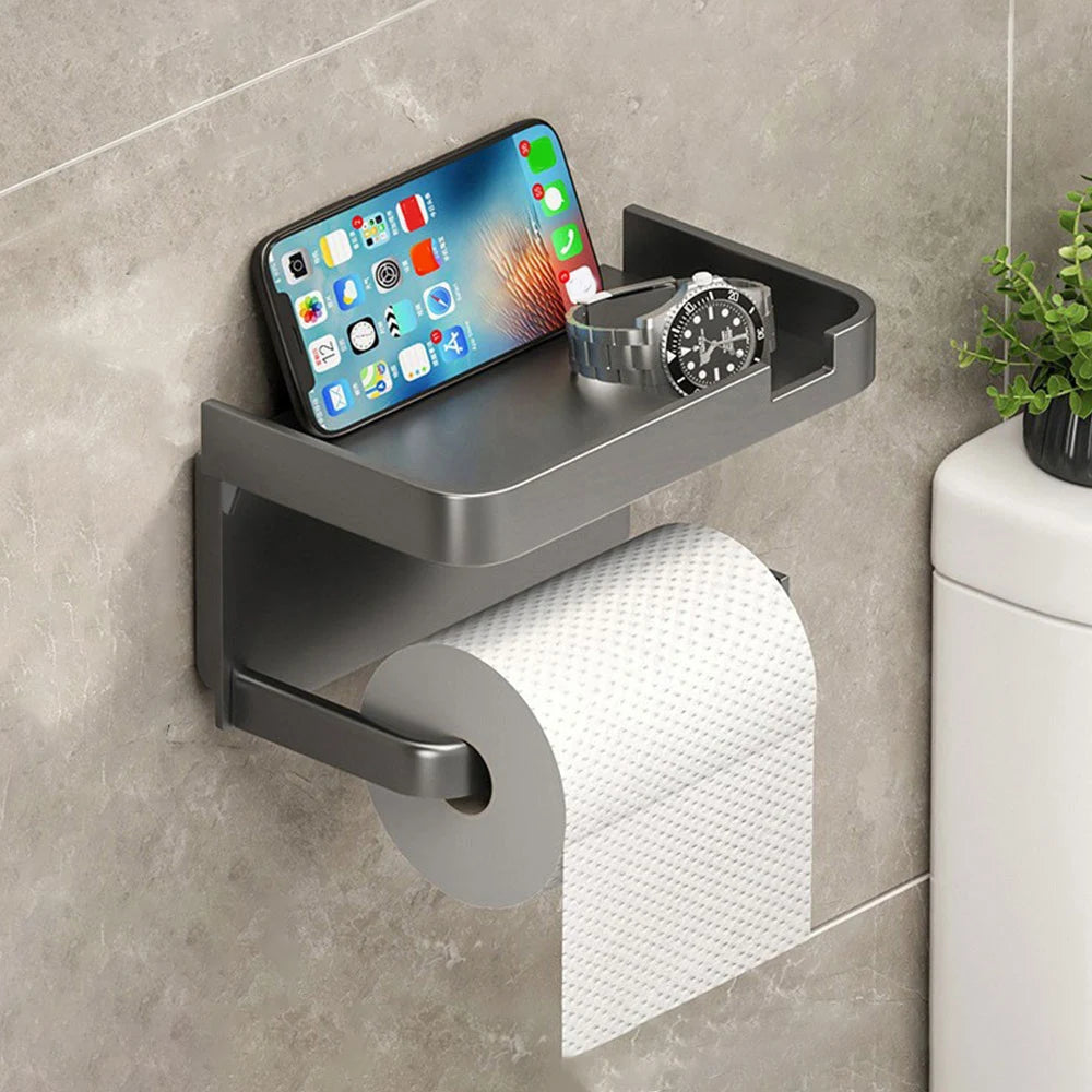 porte serviettes moderne adhésif sans perçage noir mat papier toilette étui serviettes flacon parfum