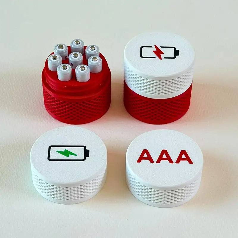 boîte piles blanc rouge moderne grille rangement piles aaa aa étanche portable