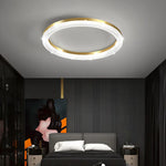 plafonnier led moderne doré blanc strass certifications flux lumineux autonome