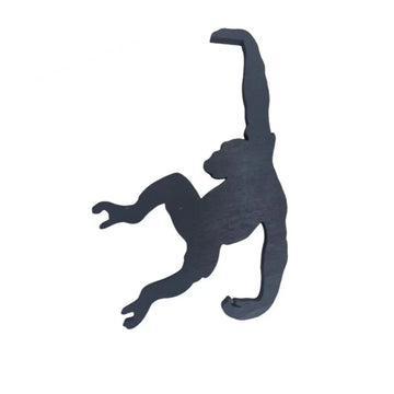 décoration murale singe noir minimaliste support cuisine tringle fixe sans perçage