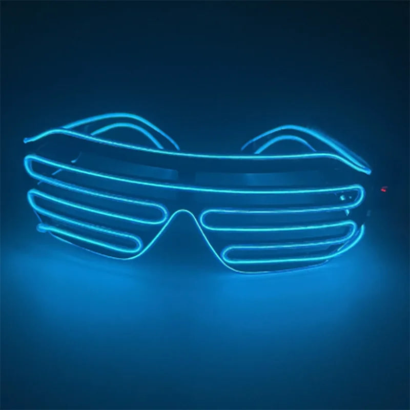 lunettes lumineuses multicolores stripes horizontales moderne occasion fête Halloween Nouvel An discothèque