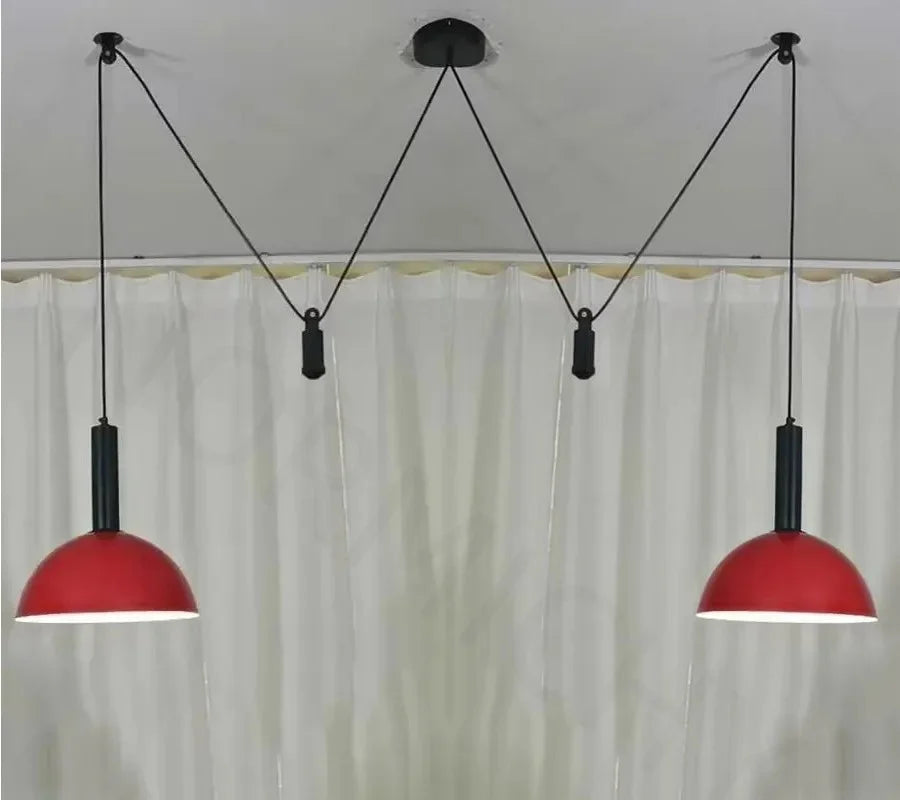 suspension lumineuse moderne conique led réglable noir blanc chambre salon
