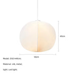 Suspension lumineuse moderne soie blanche opaque salon chambre d'hôtel led pendentif autonome